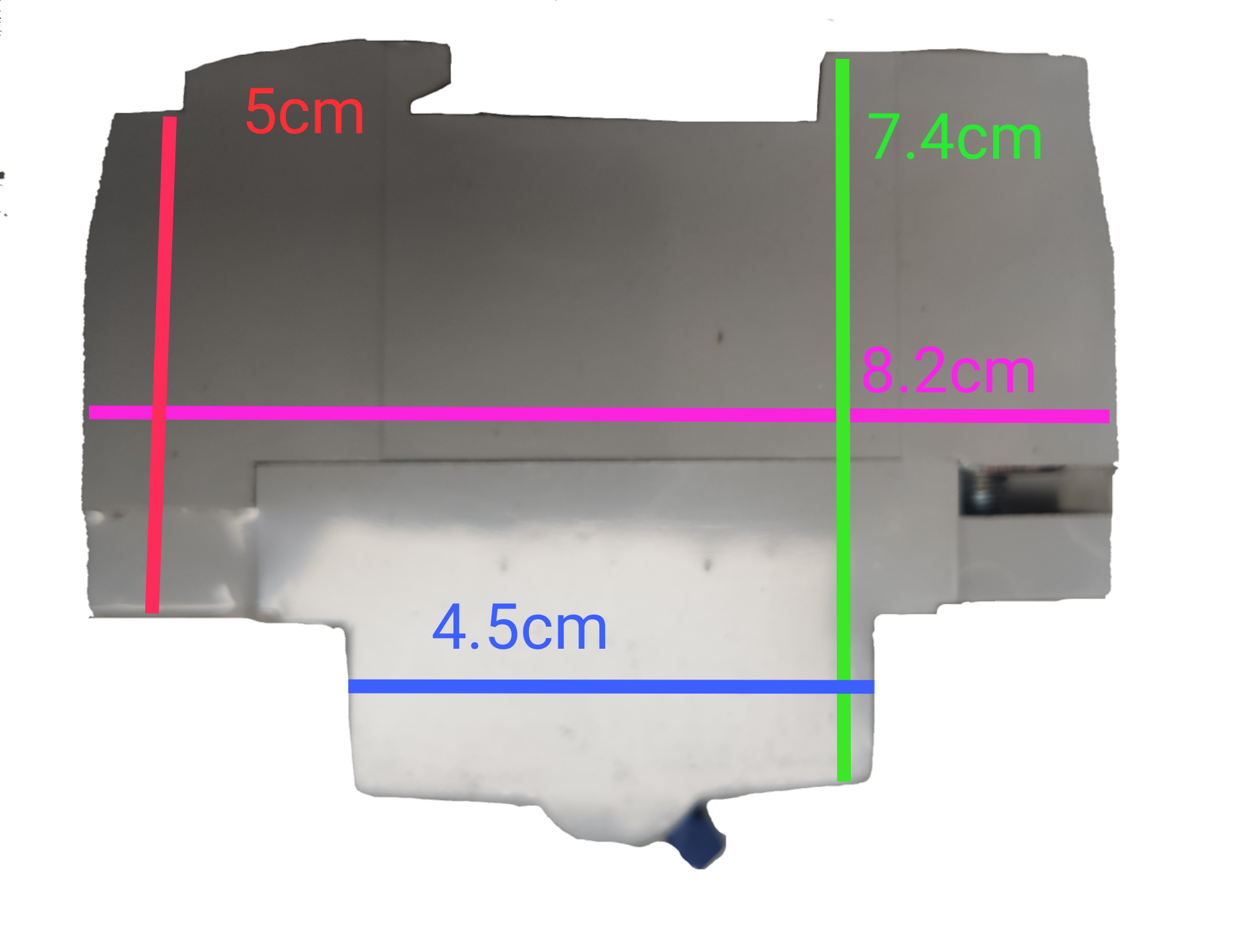 Sassin 2Pole 30ma Residual Current Circuit Breaker showing compact white design with measured dimensions
