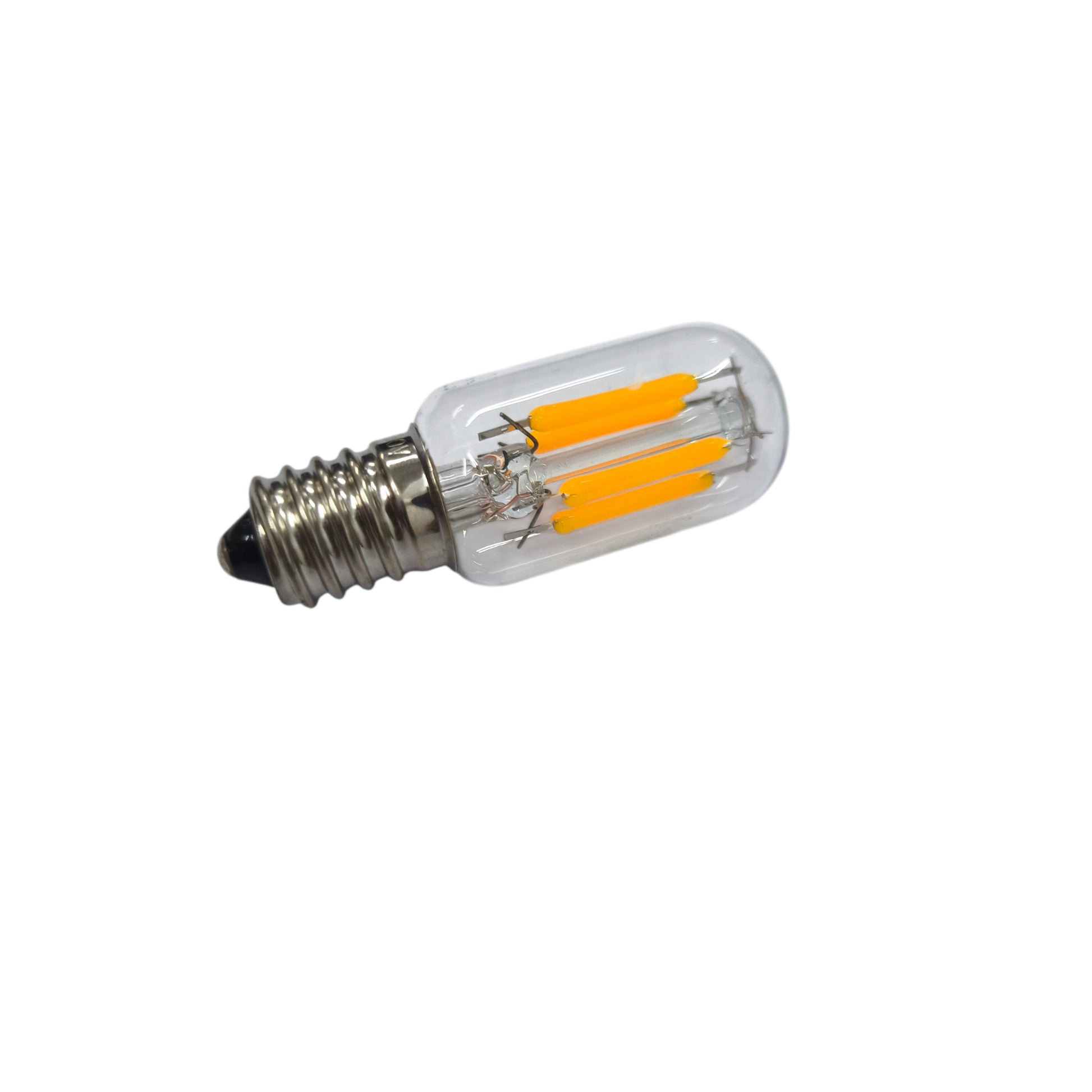 Denko 2W LED refrigerator bulb E14 with a clear glass design for energy-efficient lighting