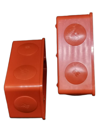 Polyflex 2x4 PVC utility box in orange for electrical circuitry and parts installation