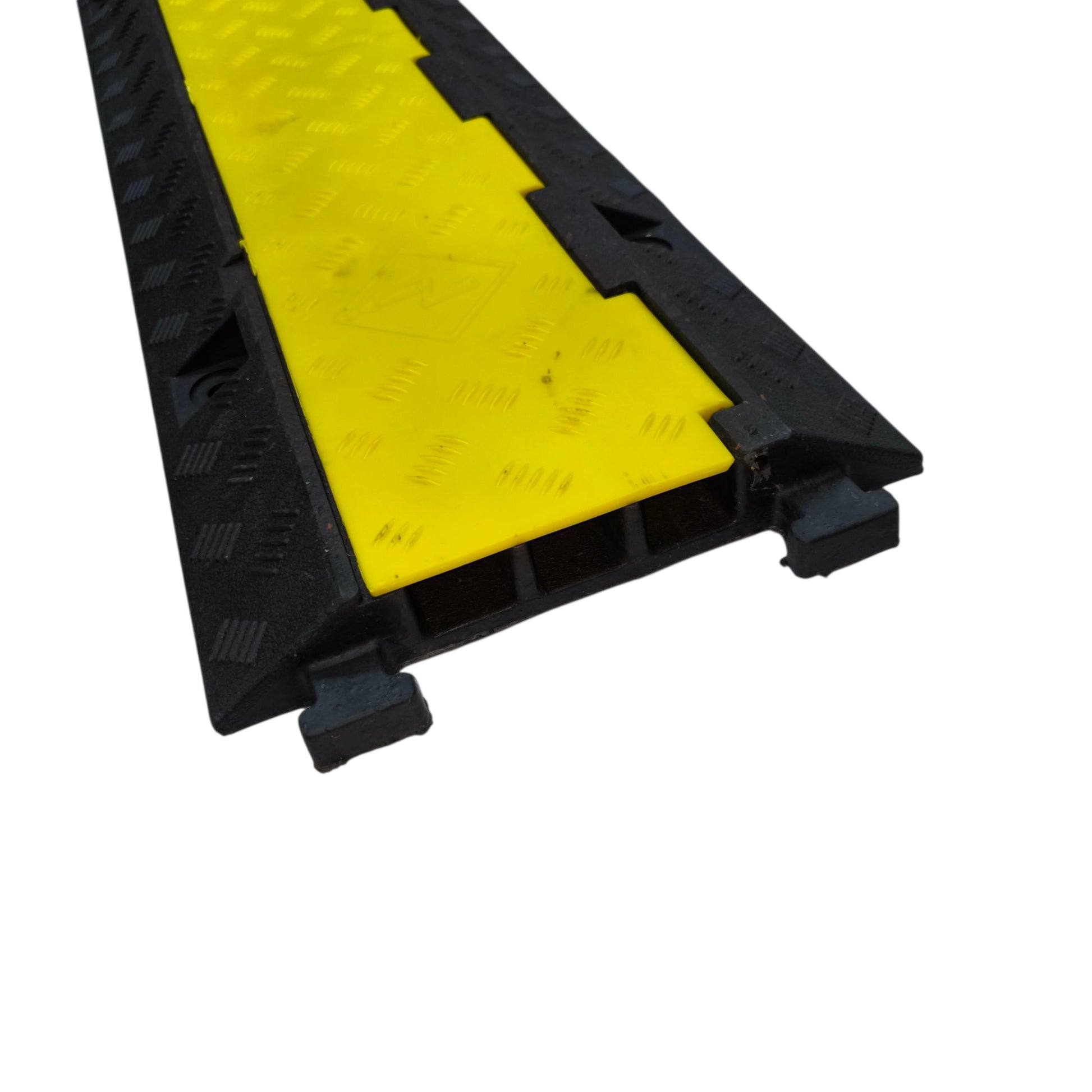 Grippes 3 channel cable ramp protector with durable rubber construction for organizing and protecting cables