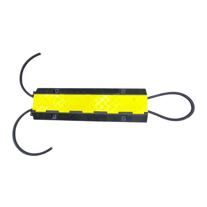 Grippes 3 channel cable ramp protector designed for safe cable management on pathways