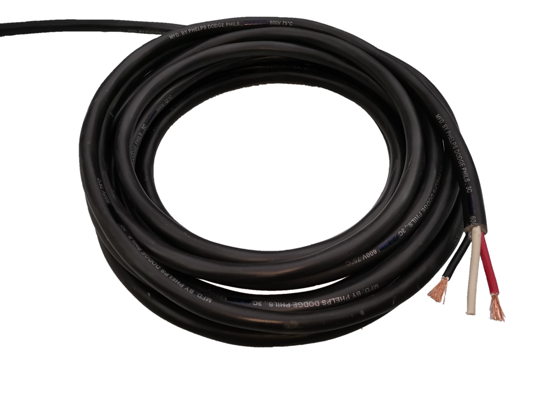 Phelps Dodge 3 core power cable 15 meters 3.5mm with