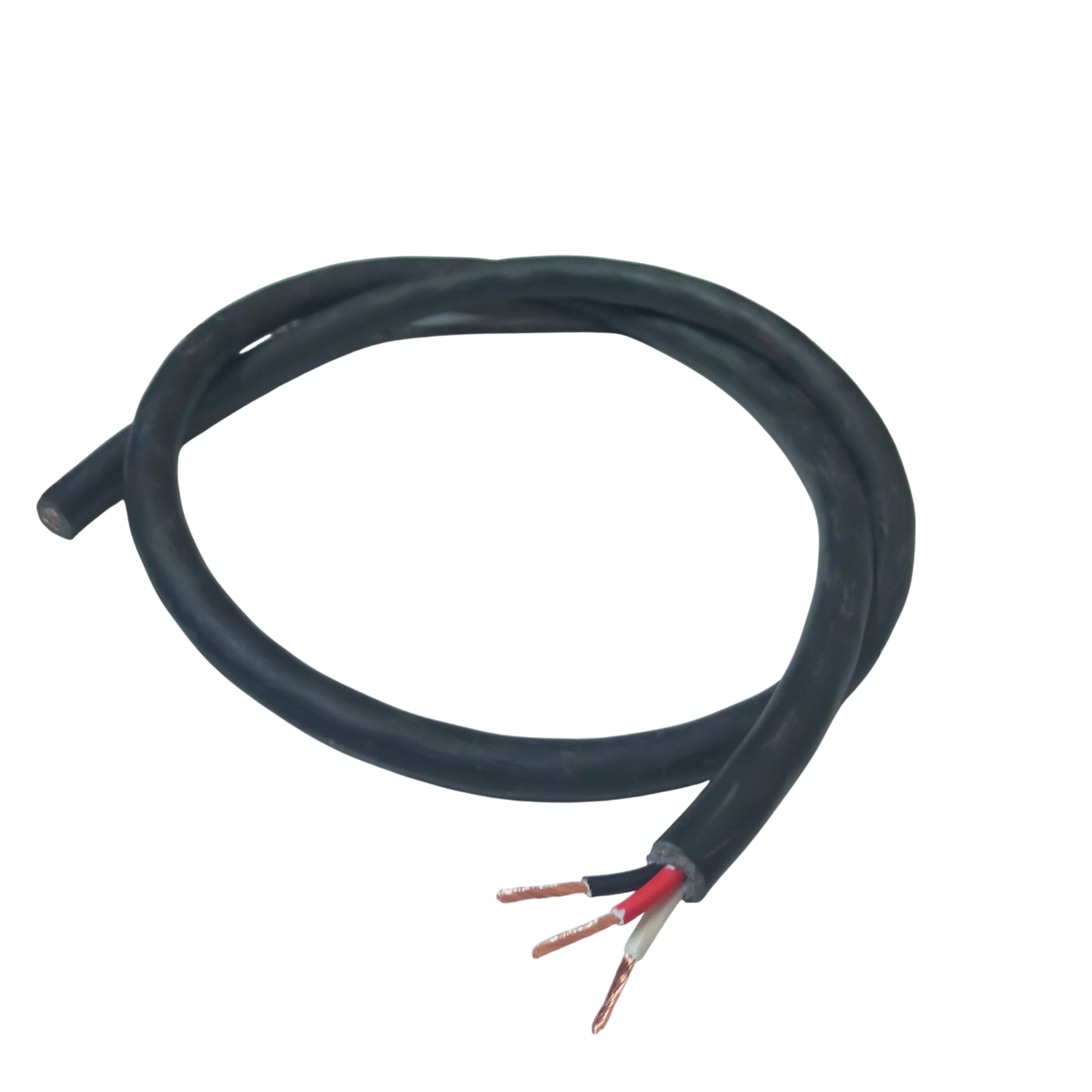 Phelps Dodge 3 core power cable 15 meters 3.5mm with black insulation and exposed copper wires