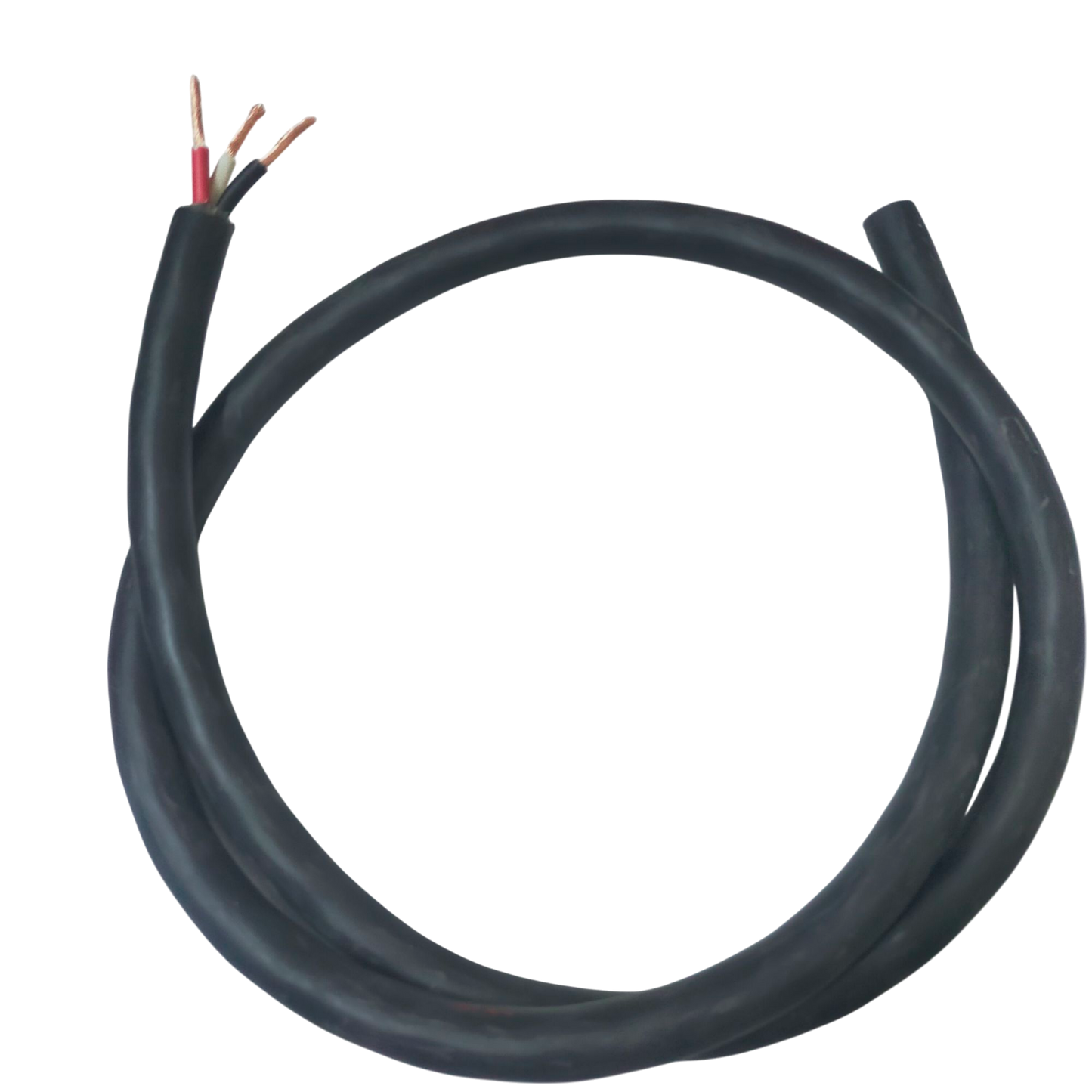 Phelps Dodge 3 core power cable 15 meters 3.5mm with exposed copper wires and black insulation