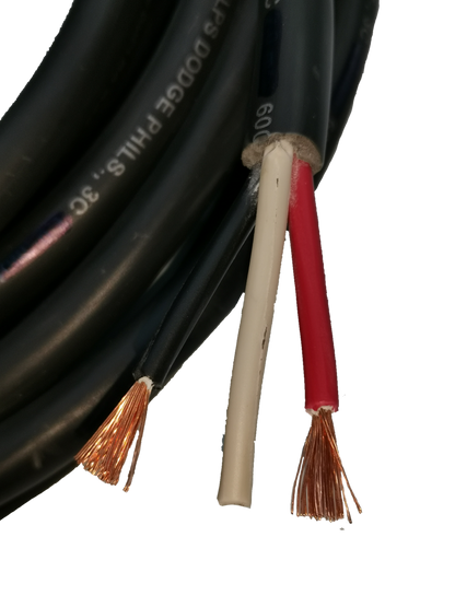 Phelps Dodge 3 core power cable 15 meters 3.5mm with exposed copper wires and black