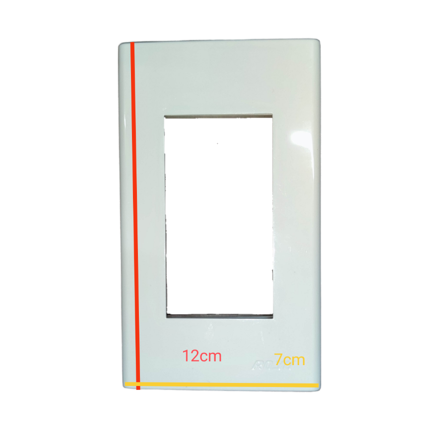 Royu 3 Gang Plate Wide Series in White, designed for multiple power switches and sockets