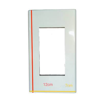Royu 3 Gang Plate Wide Series in White, designed for multiple power switches and sockets