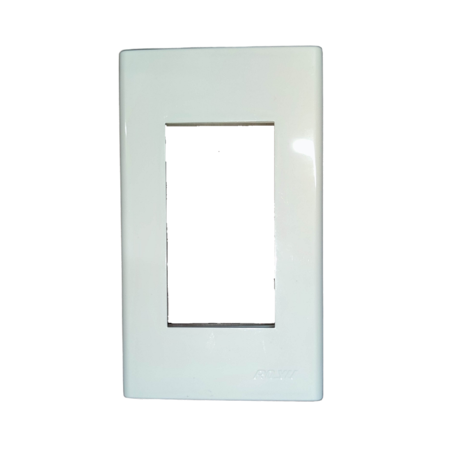 Royu 3 Gang Plate Wide Series in sleek white design for seamless wall installations