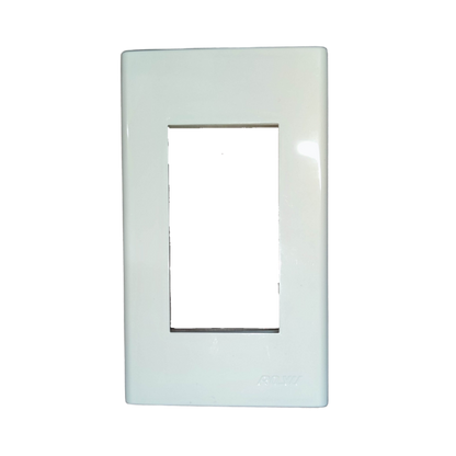 Royu 3 Gang Plate Wide Series in sleek white design for seamless wall installations