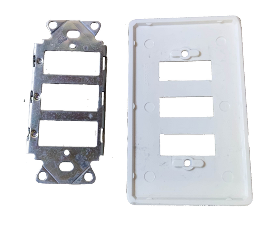 Eagle 3 Gang Plate with Metal Strap for secure installation and compatibility with multiple switches