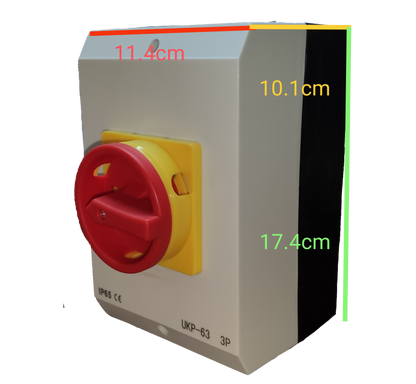 Grippes 3 pole 63A disconnect switch 220V with durable design for reliable electrical control