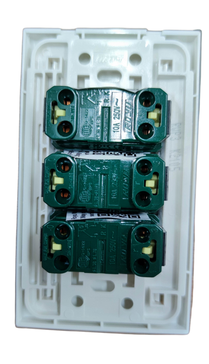 Royu 3 Way switch 10A 250V 3 Gang with durable design for efficient electrical control