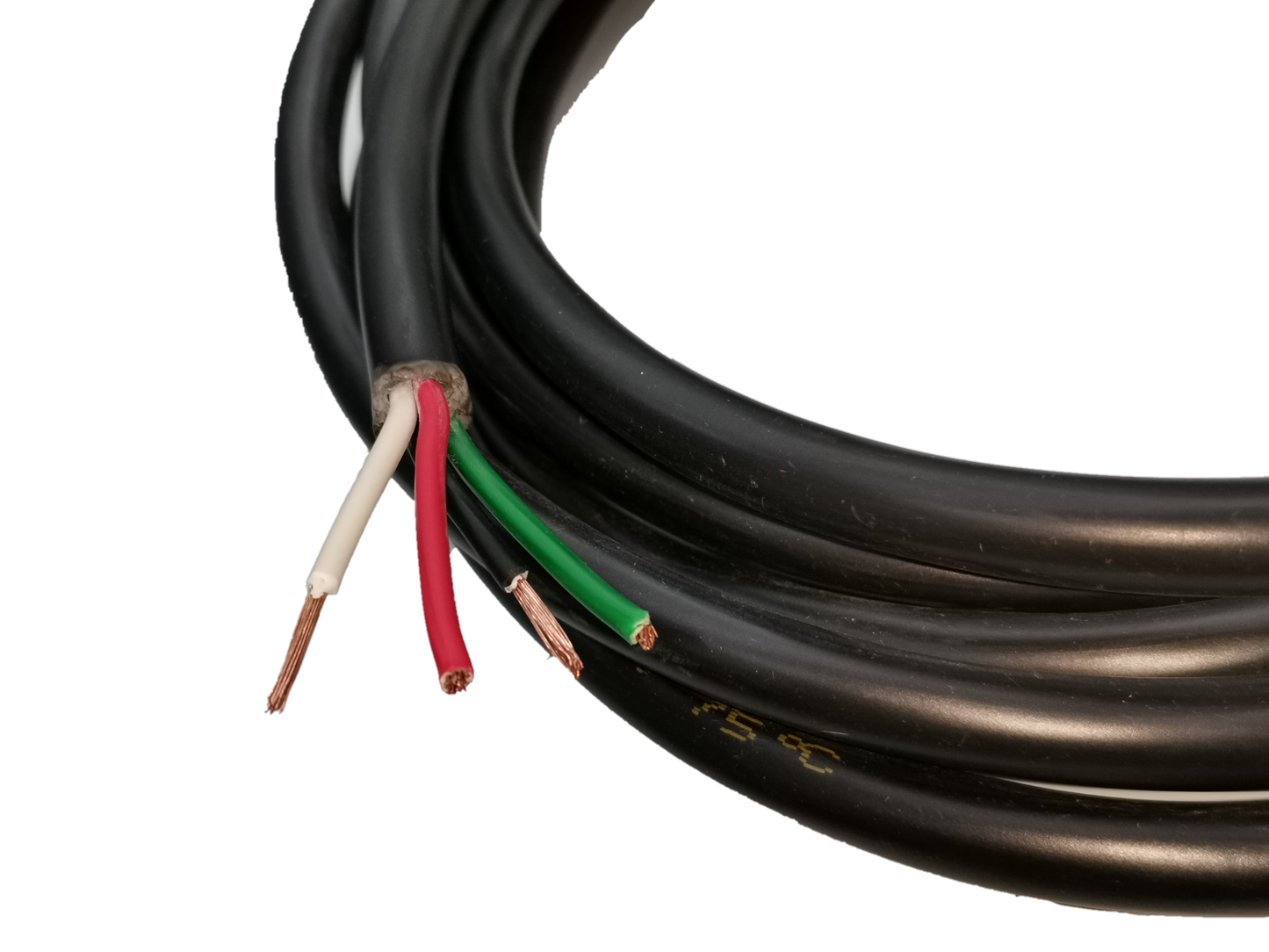 Phelps Dodge 3.5mm industrial power cable 25m 4 core with black insulation and exposed copper wires