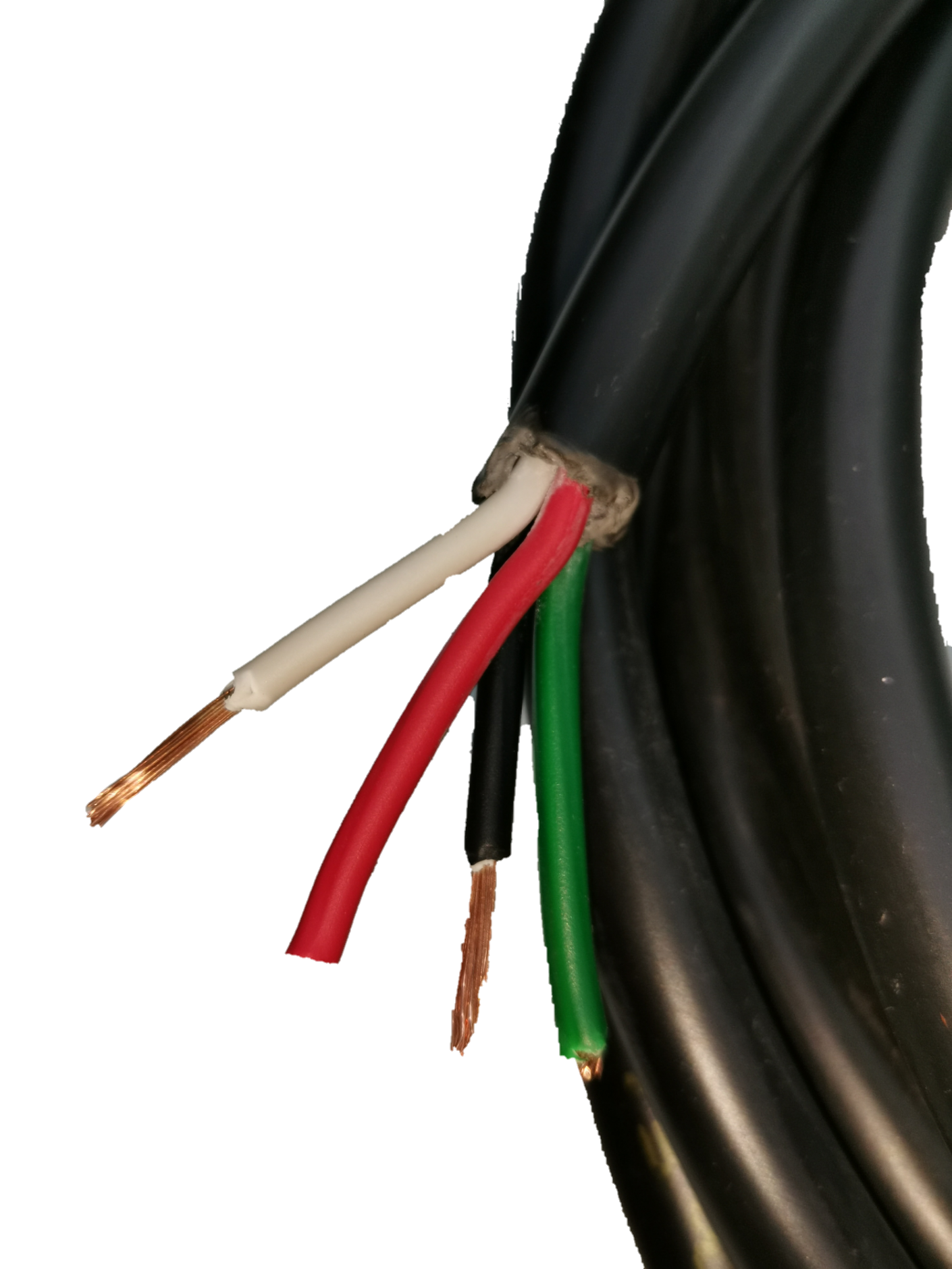 Phelps Dodge 3.5mm industrial power cable 25m 4 core with exposed red white green and black wires