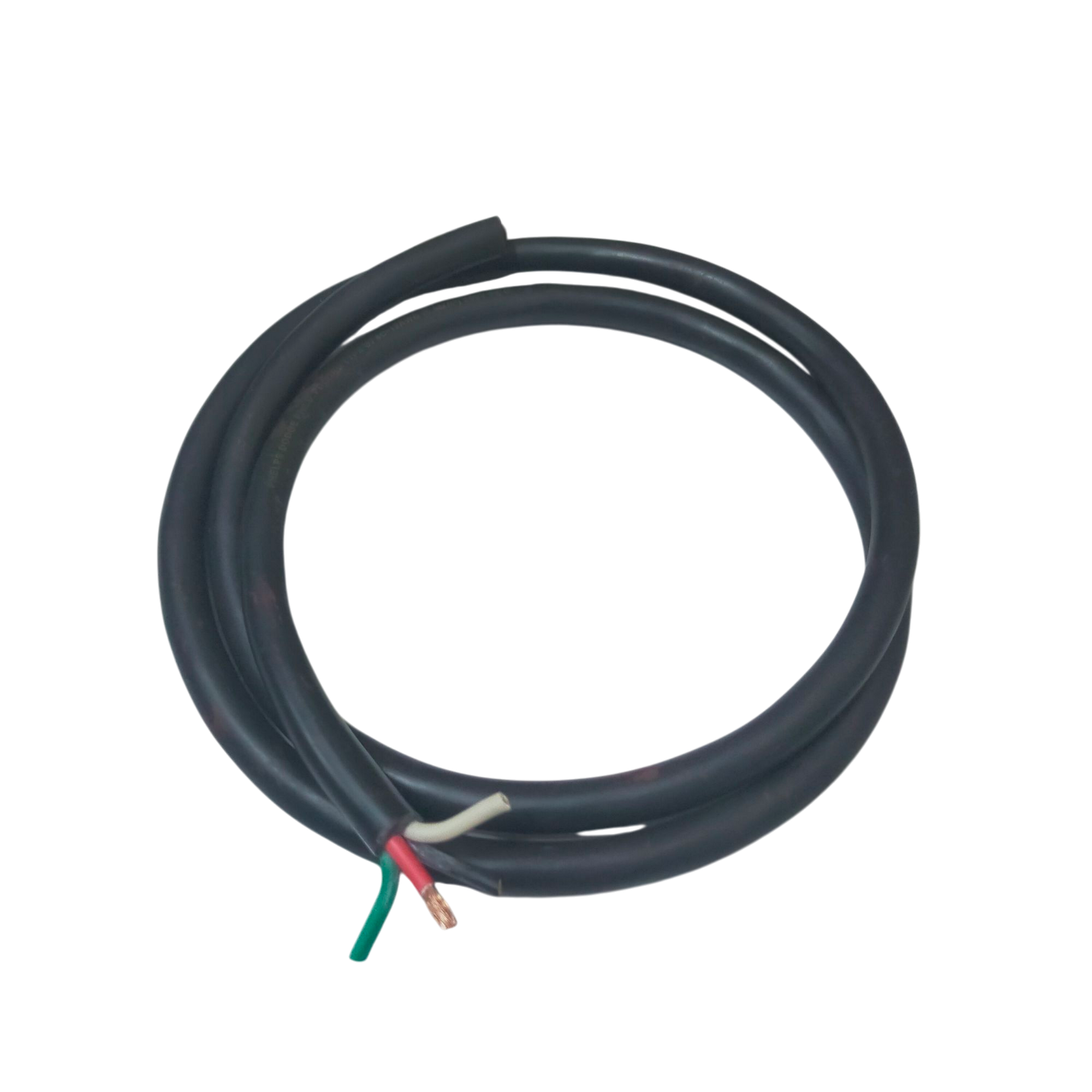 Phelps Dodge 3.5mm industrial power cable 25m 4 core with exposed colored wires on black background