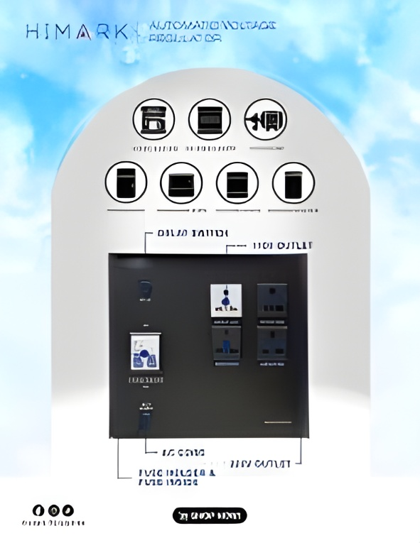 Himark 3000W AVR Low Input Voltage Series ( Pure Black) 90V-240V Input 220V and 110V Output SVL-3000 VA