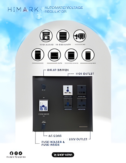 Himark 5000W AVR Low Input Voltage Series ( Pure Black) 90V-240V Input 220V and 110V Output SVL-5000 VA SL