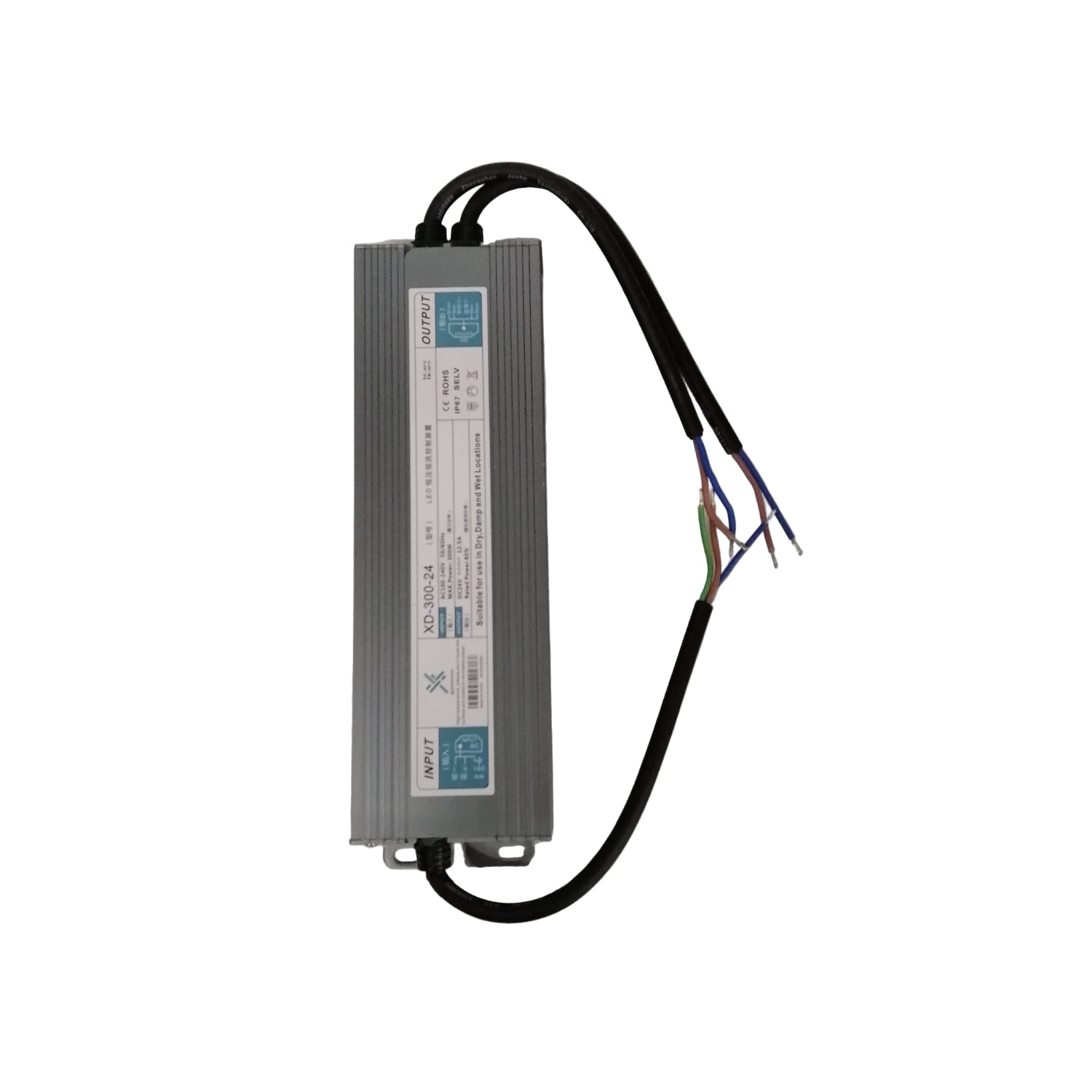 300W LED Weatherproof LED Power Supply Input AC 100-240V Output DC24V 12.5A IP67  Electx  I