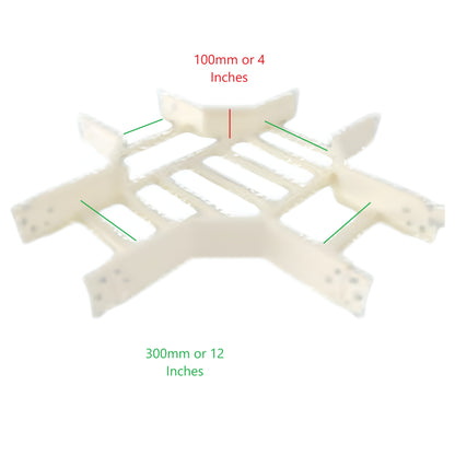 Royu 300mm x 100mm or 4 inch x 12 inch Cable Ladder white cable tray section with dimensions