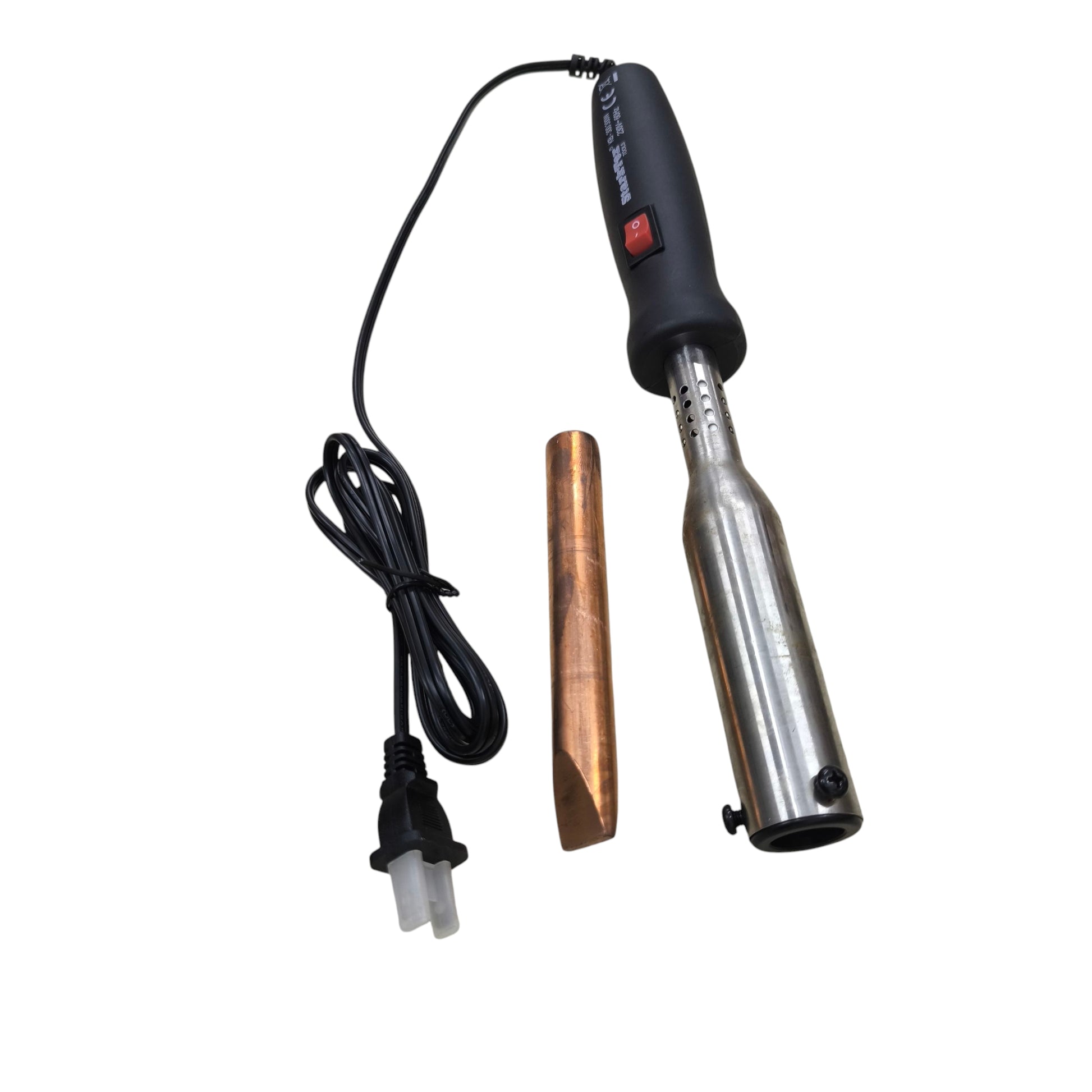 Starktex 300W Soldering Iron 220V with black handle, metal tip, and attached power cord
