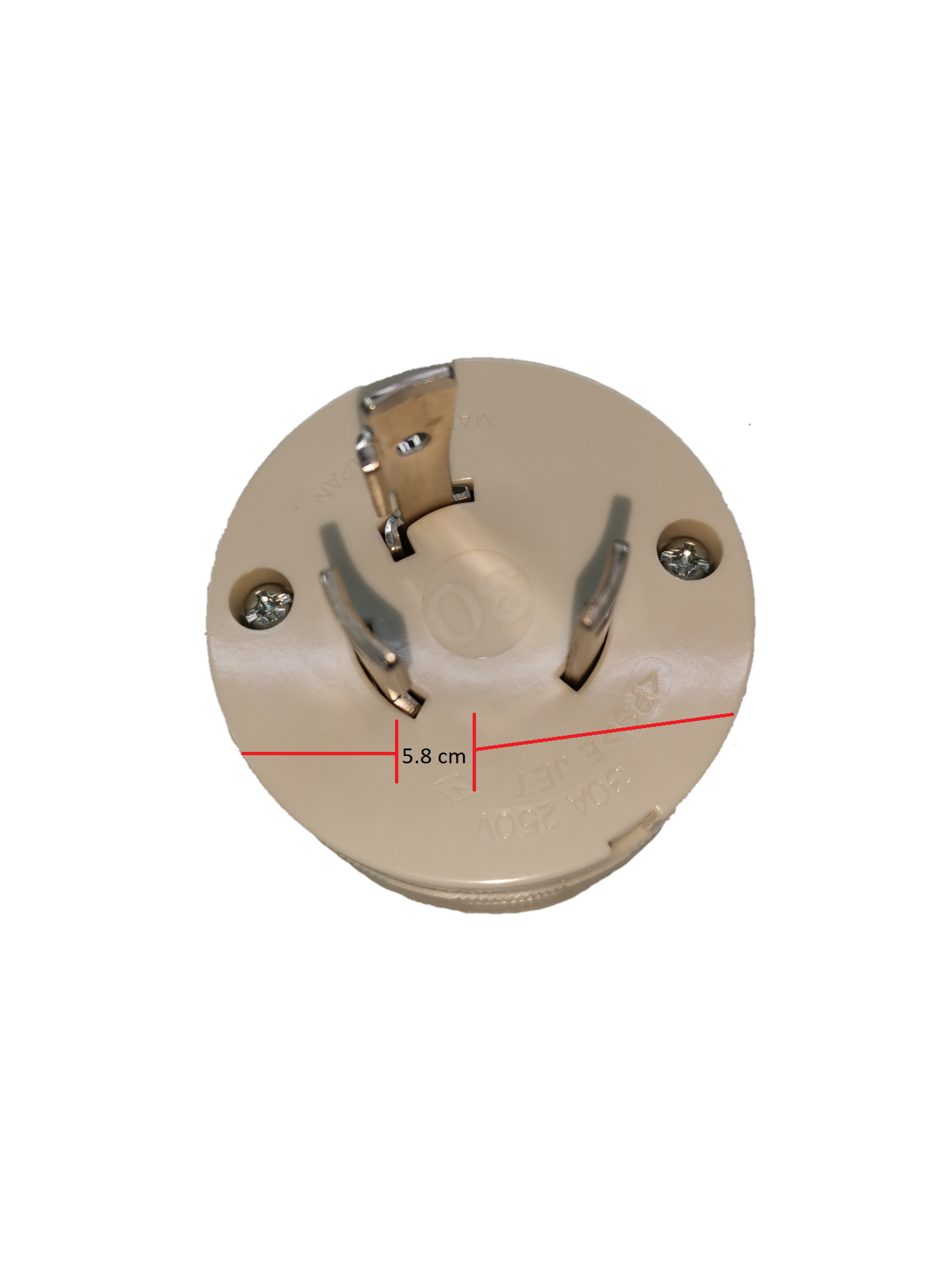 Panasonic 30A 3 Pole Twt isLock Plug 250V with durable design for secure electrical connections
