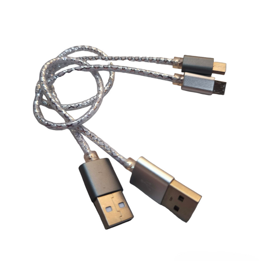 30cm micro USB charging cable with a braided design for durable connection and fast charging