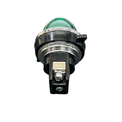 Auspicious 30mm 220V green pilot lamp with a sturdy base and clear lens for effective visibility