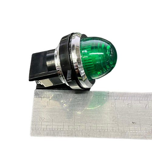 Auspicious 30mm 220V green pilot lamp featuring a durable design for work and safety applications