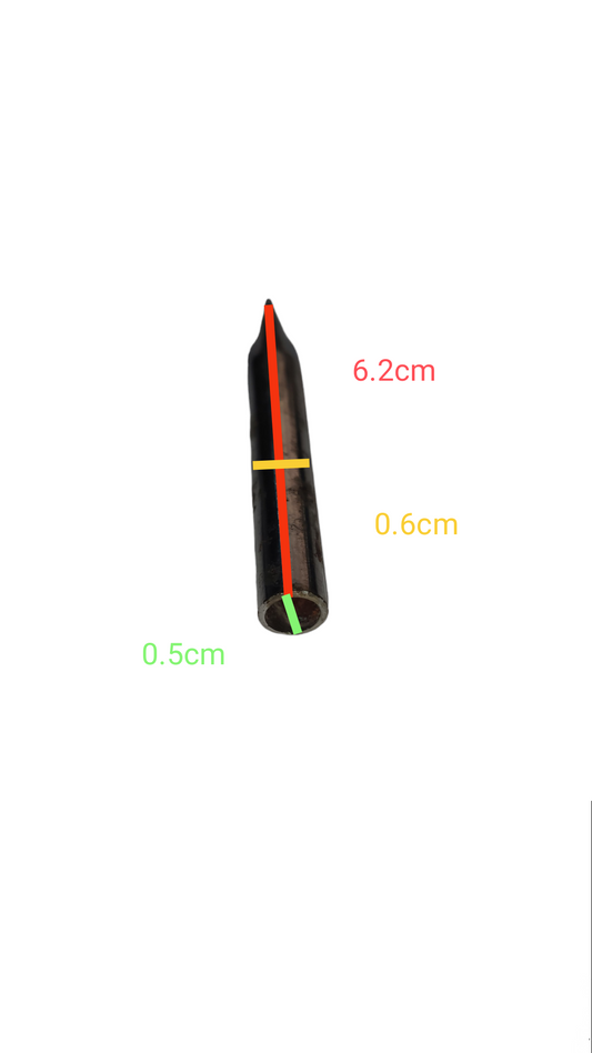 30W soldering iron tip in black with measured length and diameter for precise hand tool repair