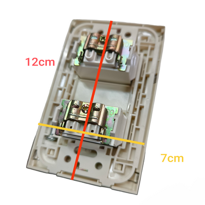 Omni 2 Gang Cable Outlet Wide Series WWP-112S+(WWV-301x2)
