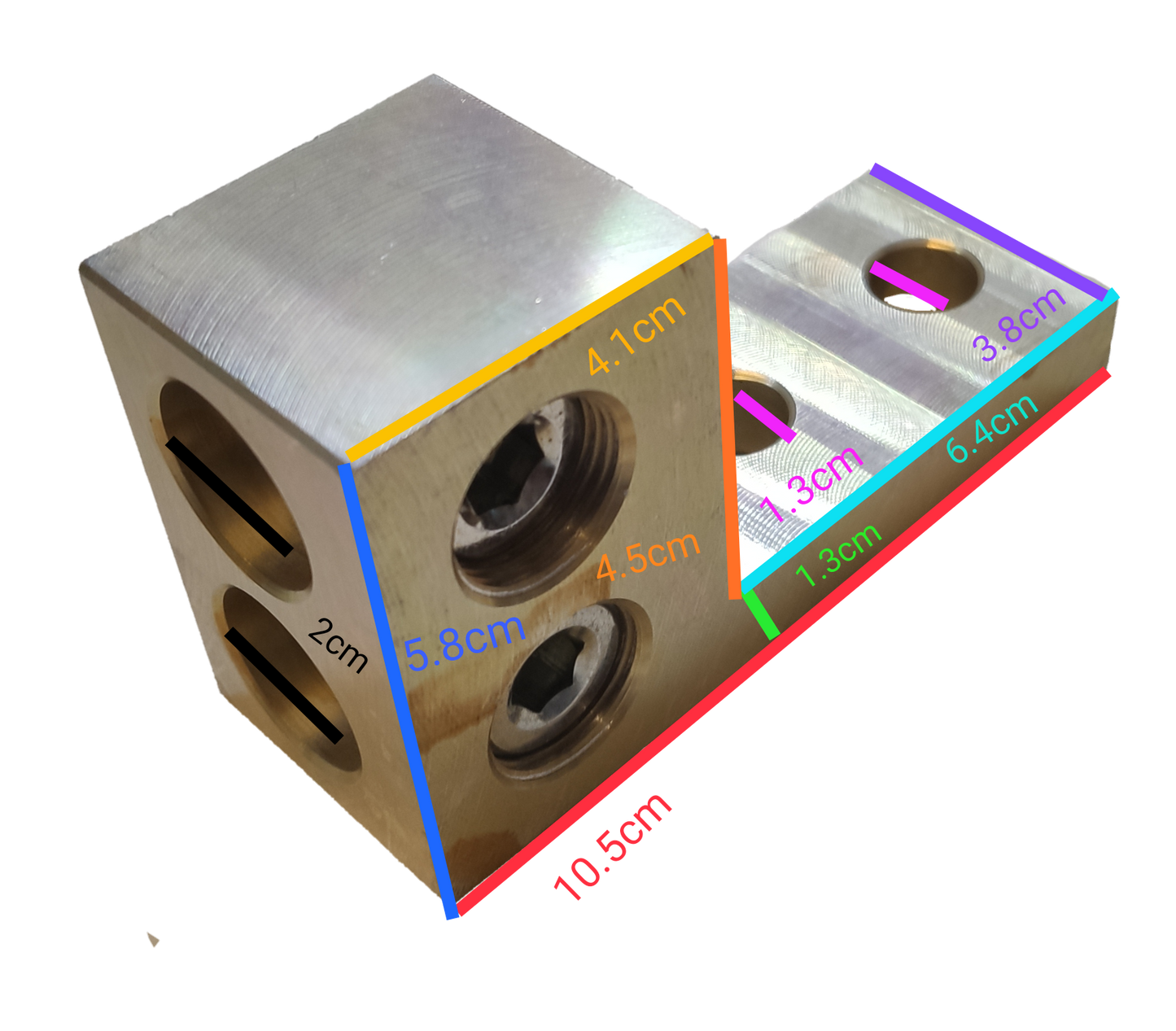 Shihlin Mechanical Lug 2 Holes 500MCM 250mm 2 Nut Hole