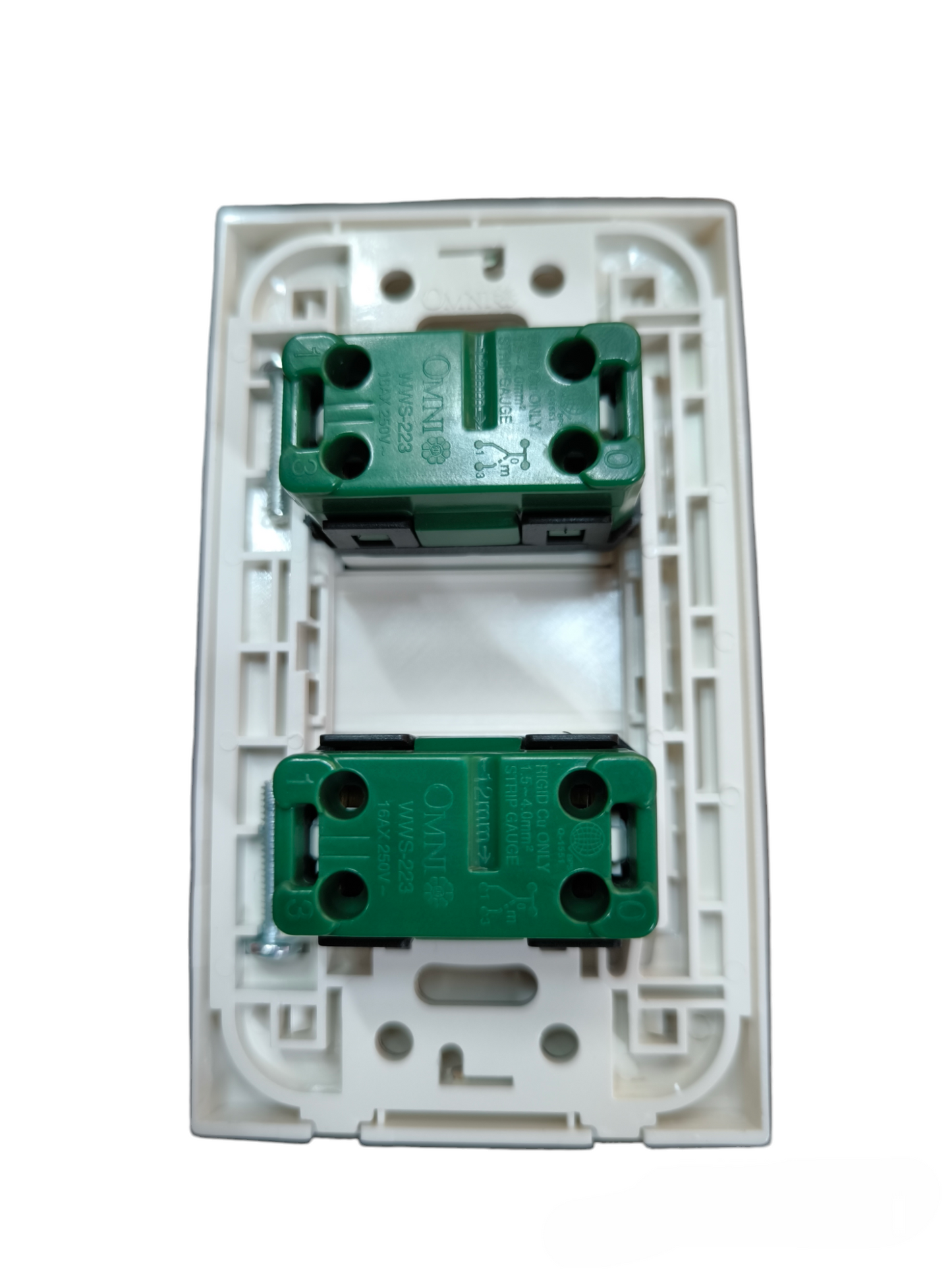 Omni 2 Gang 3 Way Switch with Plate Cover 16A 250V AC WWP-112+(WWS-223x2)