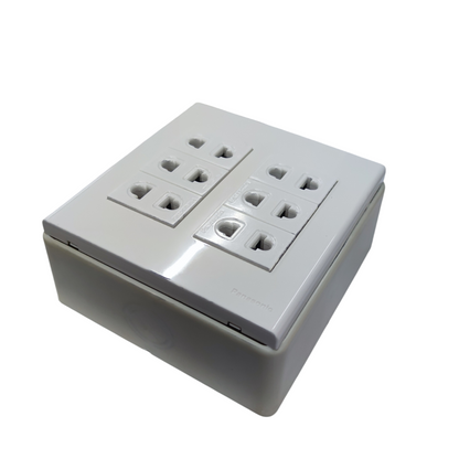 Panasonic 6 Gang Universal Outlet with Utility WEG6806+(6XWEG10919-5)+Utility