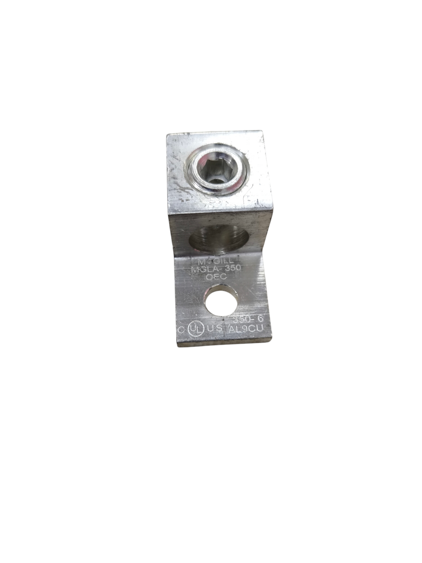 McGILL 350MCM mechanical lug for electrical panel featuring durable aluminum design and secure connection