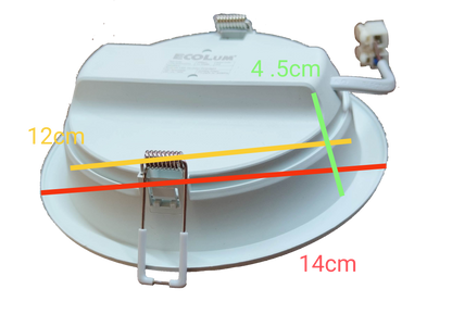Ecolum Tri Color LED Downlight 12W 220V Warm White Daylight Cool White