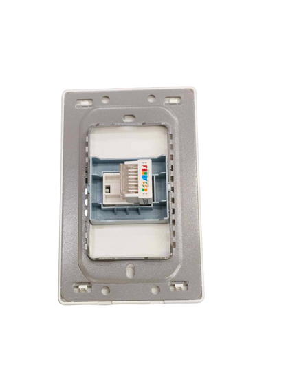 Grazen 1 Gang LAN Outlet with Plate Cover CAT5e Data Outlet Available in Black, White, Grey and  White GW-017