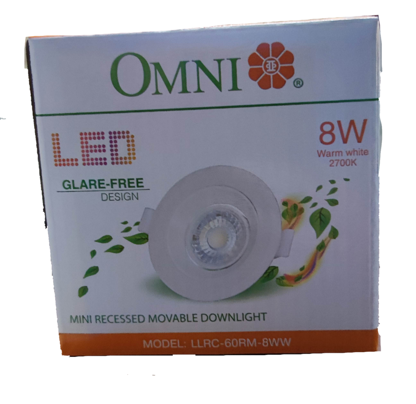 Omni 8W LED Movable Downlight 220V Warm White 3000K, 8W Mini Recessed Movable Downlight 550 Lumens
