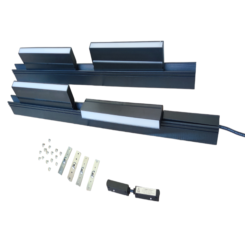 Magnetic Track Light 2 Meters 50mm with 4pcs 18W LED Foldable Flood Track Light 220V Warm White 3000K ( ILLUMIQ TERRA)