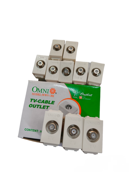 Omni Cable TV Outlet Wide Series 10Pcs WWV-301