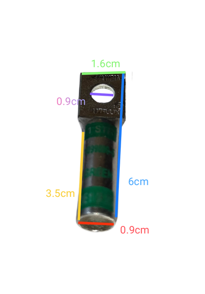 Utilux 38mm Wire Size 1099899-5 Terminal Lugs electrical connector with detailed measurements