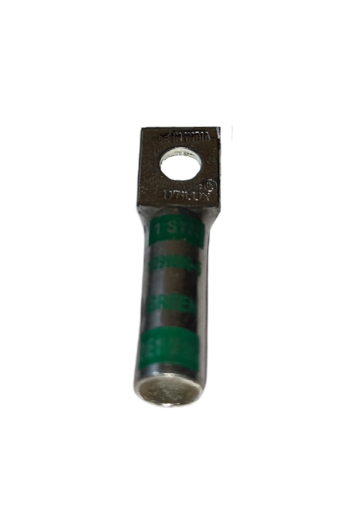 Utilux 38mm Wire Size 1099899-5 Terminal Lugs electrical circuitry part with metal connector and green label