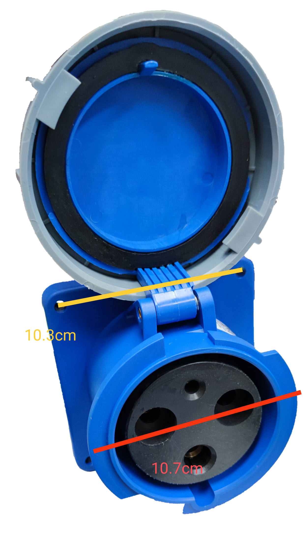 Grippes 125A 2P+E ( 3 Pins) 220V # 3432 Industrial Outlet Chassis Type IEC6309-2