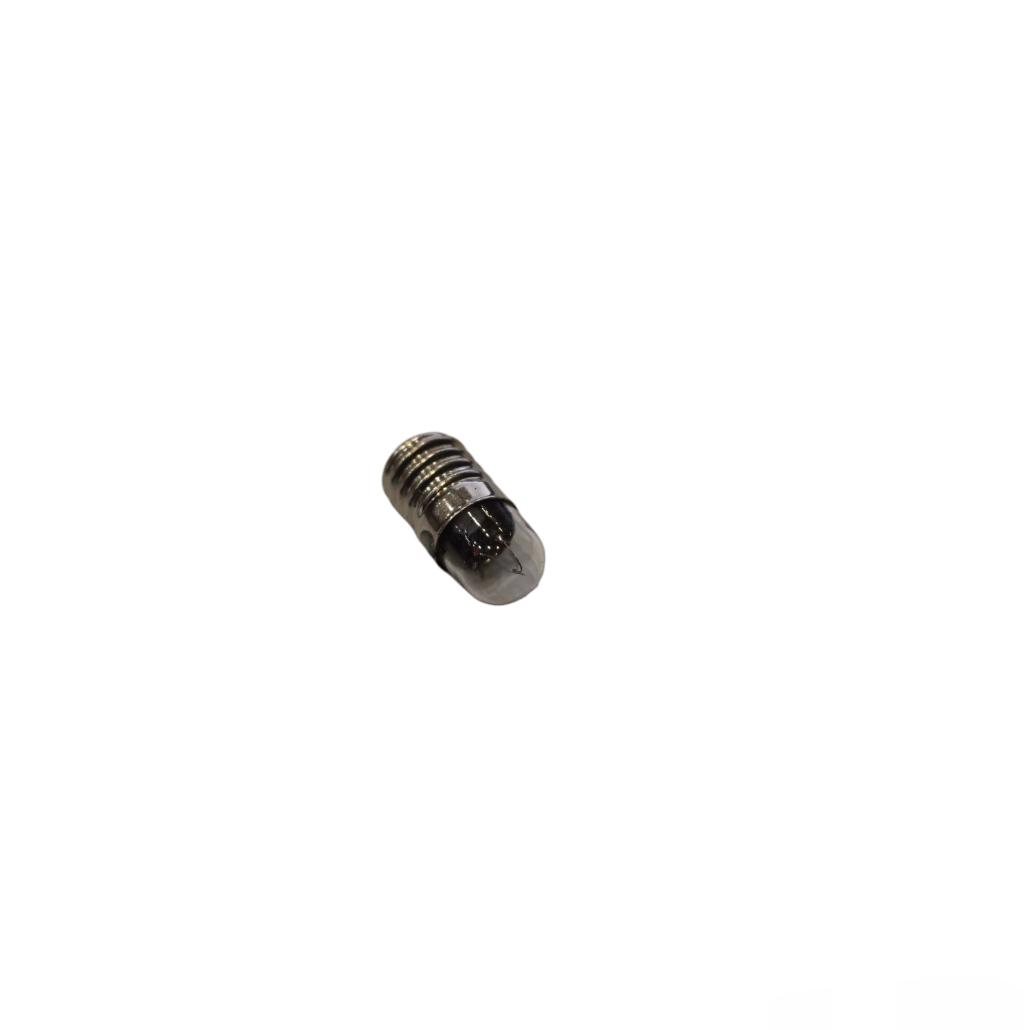 Small metallic object on a white background 3W Pilot Lamp 12V E10 Short,  Indicator Bulb Pilot Light Electx Electrical Supply
