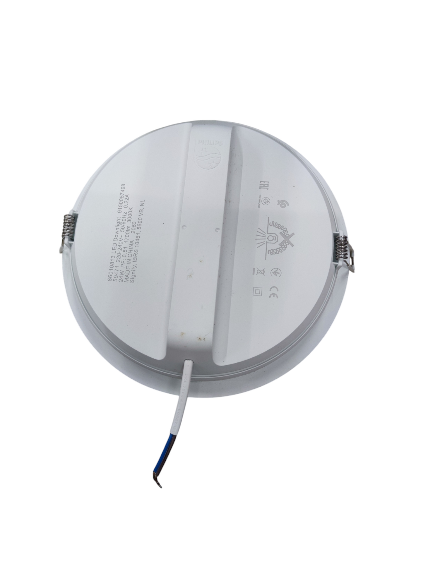 Philips 24W LED Downlight Daylight 6500K or Warm White 3000K 220V 200mm Cut Hole Meson 59471