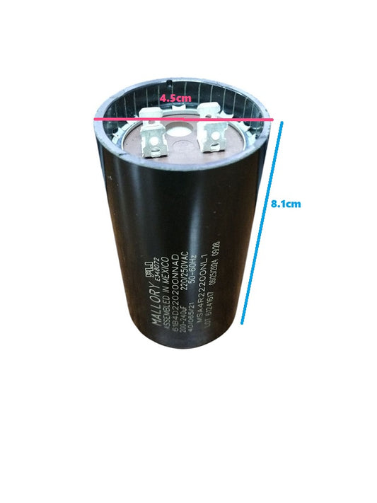 Mallory Motor Capacitor 200-240MFD 220-250V AC, Starting Capacitor 200-240uF