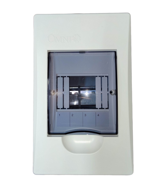 Omni 4 Ways Distribution Panel Box MDP-04PP Recessed Type Distribution Panel for Miniature Circuit Breaker