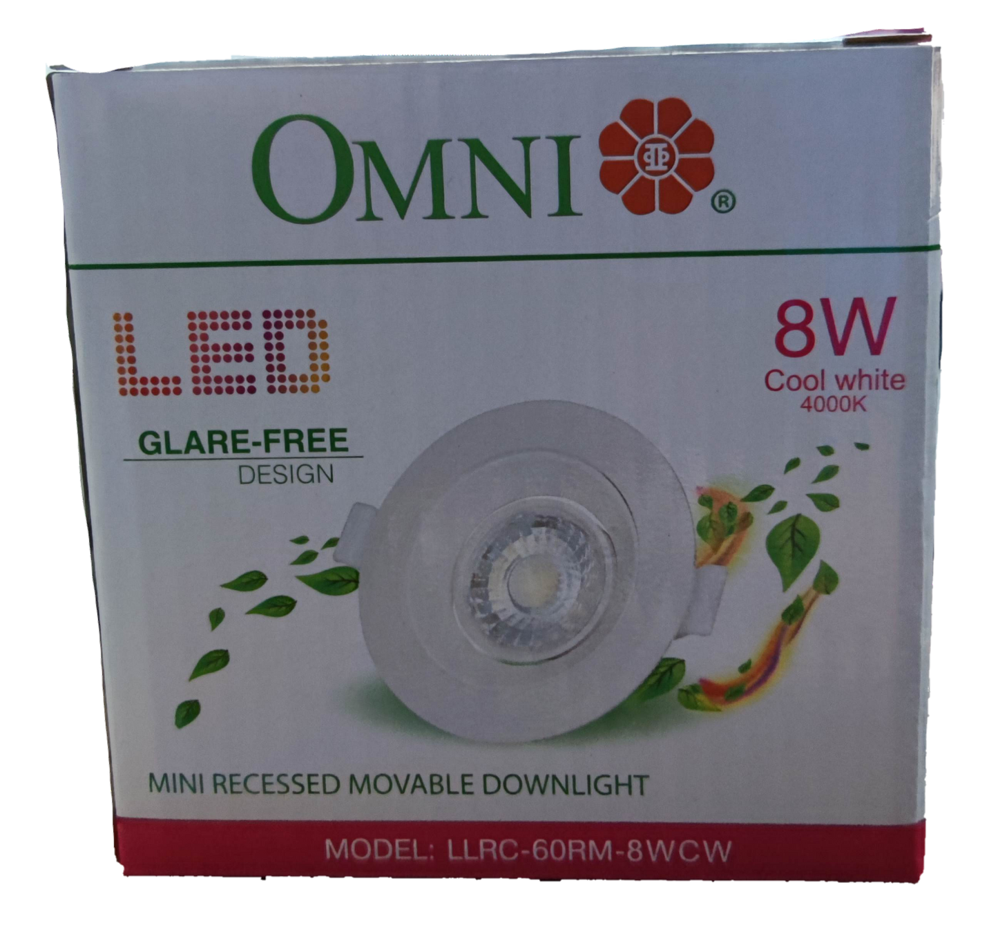 Omni 8W LED Movable Downlight 220V Cool White 4000K, 8W Mini Recessed Movable Downlight 600 Lumens