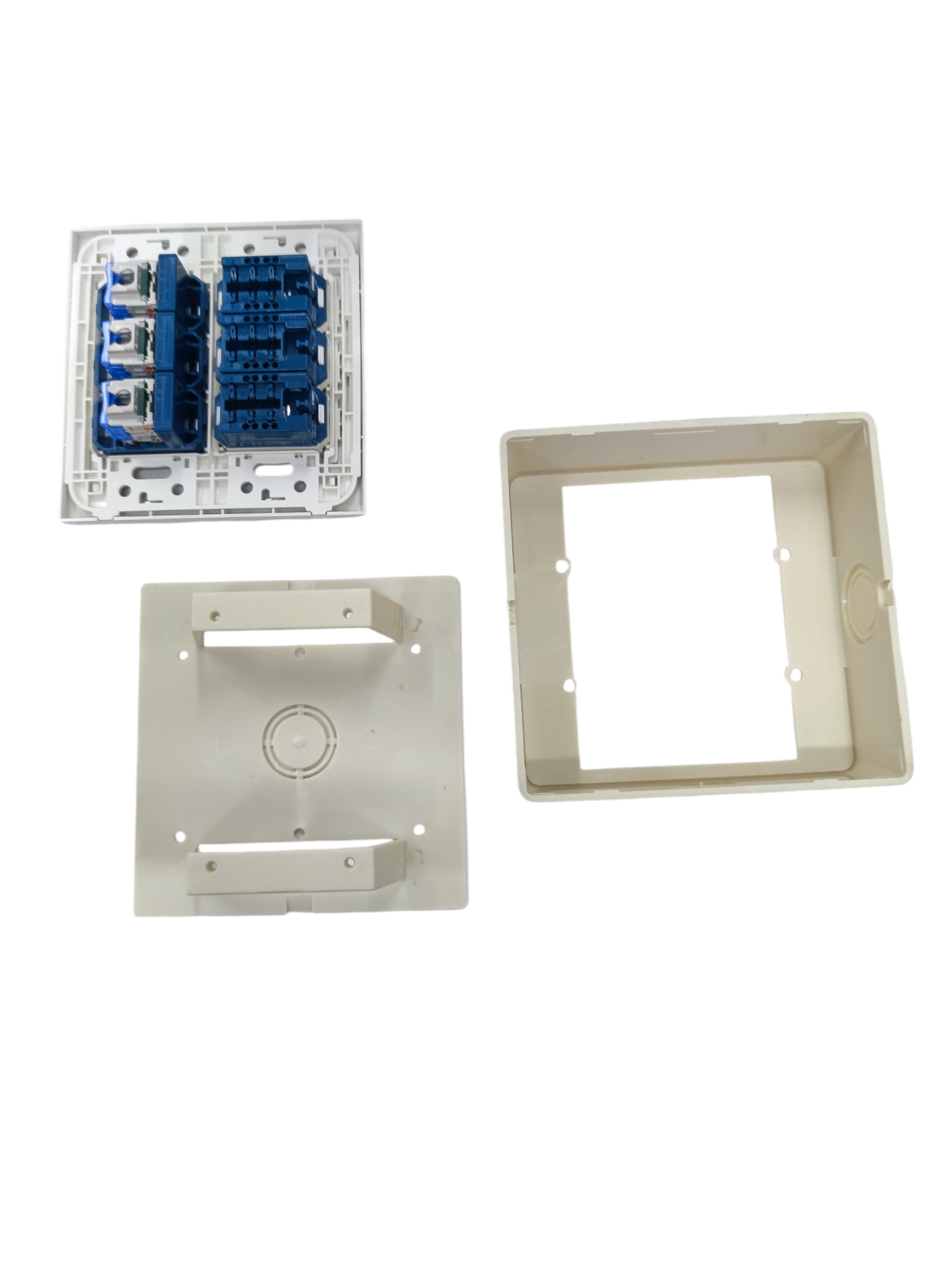 Panasonic 3 Gang Telephone Outlet and 3 Gang CAT6  with Utility Box WEG6806+(3XWEG2164+3XWEG24886)+Utility