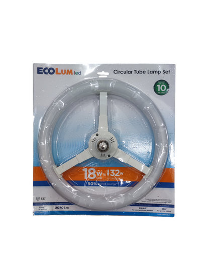 Ecolum 18W LED Circular Lamp E27 220V Daylight 6500K CCT118DL