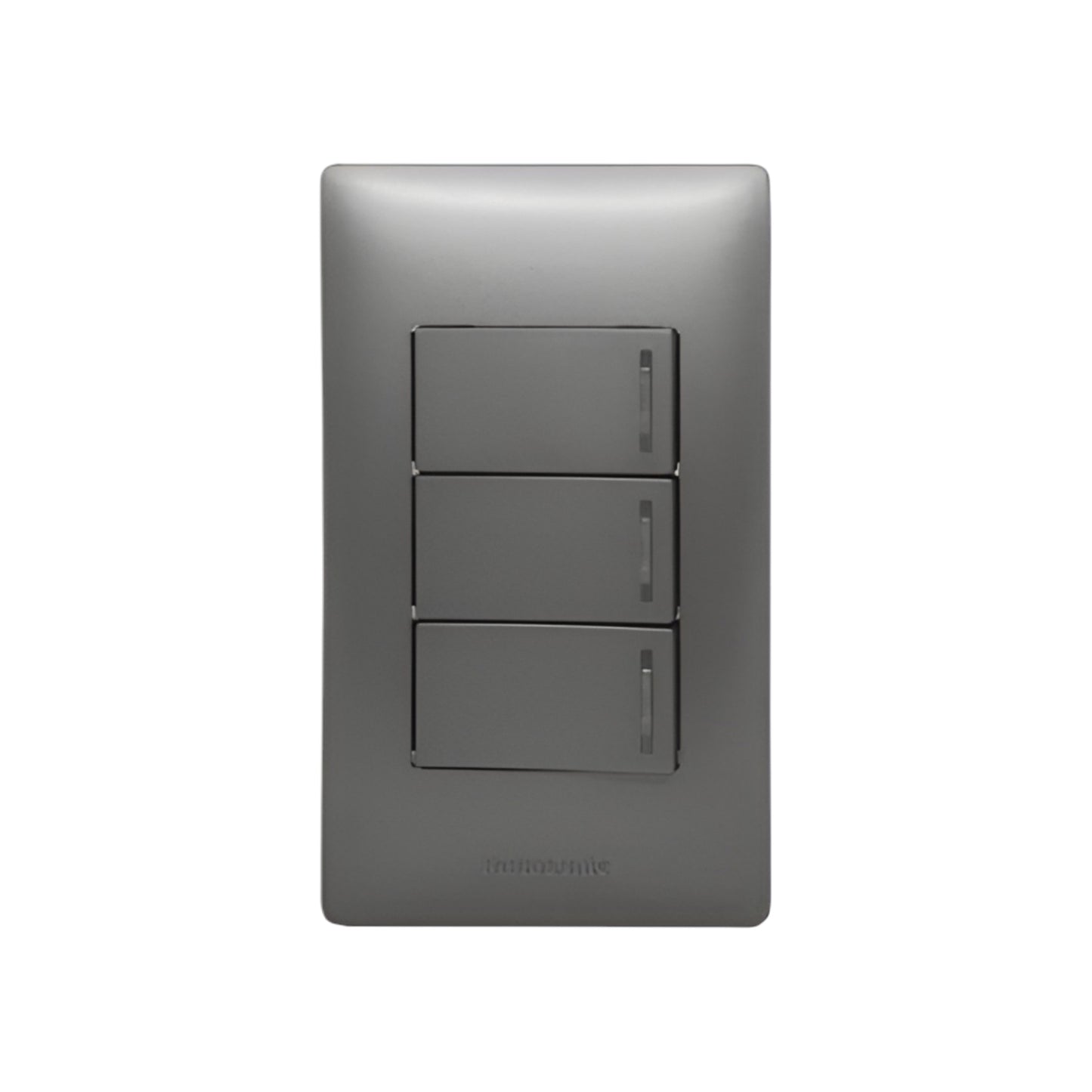 Panasonic 3 Gang 1 Way Switch 3 Device Slim Art Series Metallic Gray WSAG6803MH-1/3XWSAG5531MH-5
